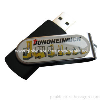 Swivel Dome Sticker USB Flash Drives, CE and FCC Certified
